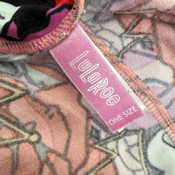 Lularoe Disney Evil Queen Rose Print Leggings red pink purple - Picture 5 of 6